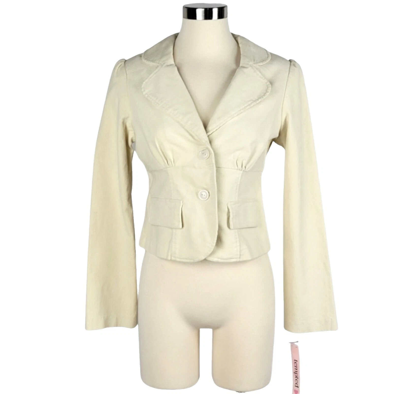 White Solid Blazers for Women