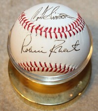 Curt Simmons, Robin Roberts, Steve Carlton,  Signed Baseball.