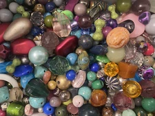 1 lb. BEAD SOUP Random Mix Loose Beads New and Upcycled 16 oz 450 g