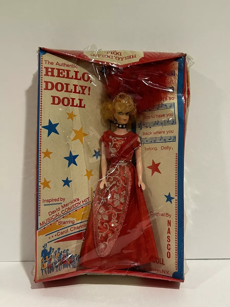 Vintage Hello Dolly Doll -Nasco 1964 - Carol Channing Damaged Box