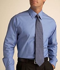 NWT Mens Kenneth Cole New York Blue Long Sleeve Dress Shirt Size 15  32-33