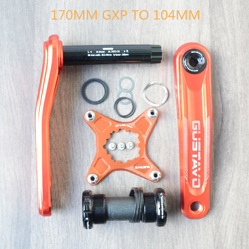 GUSTAVO GXP Mountain Bicycle Crank Sets For GXP or 104BCD Cranksets 170/175MM