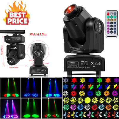 UKING 150W WLED Moving Head Stage Light 8Gobo LED DMX DJ Disco Show Party Light