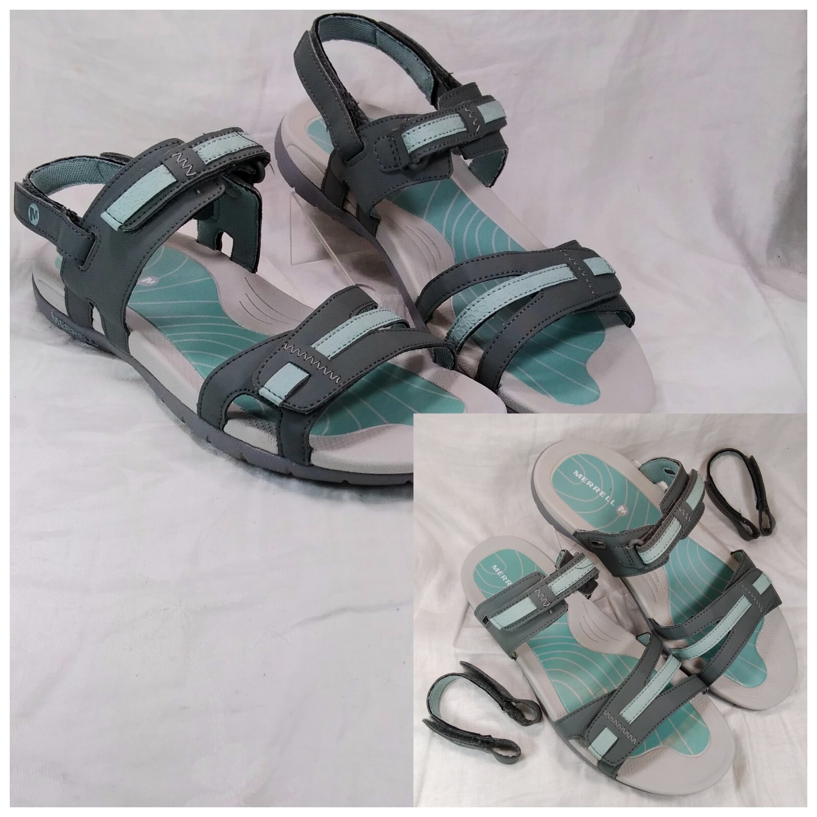 SANDALI Merrell Lissum Ridge convertibili grigi acqua donna taglia 10 Sedona Surf