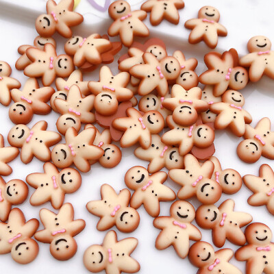 10pc Dolls House Miniature 1/12 Scale Food Cookies Gingerbread Man Kitchen Resin