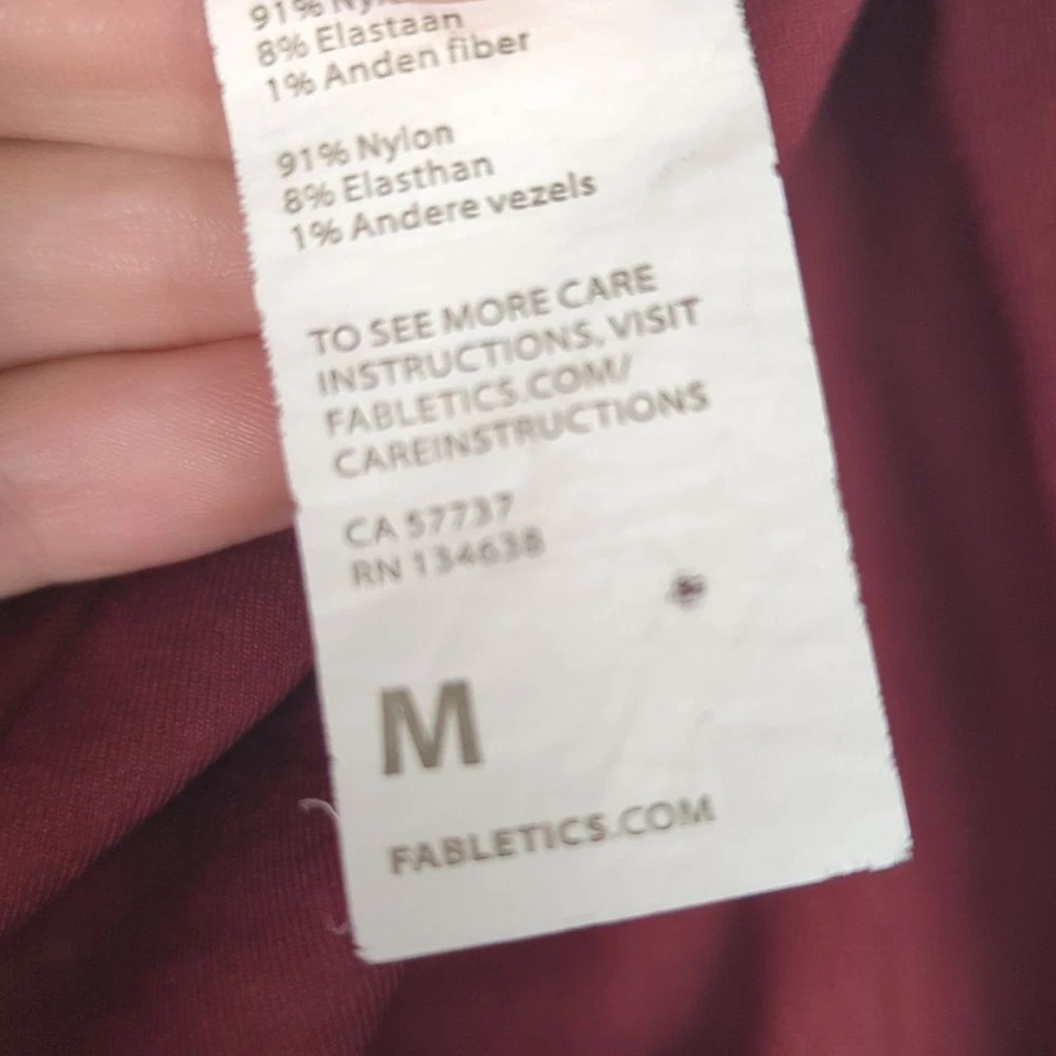 Fabletics Women's Mauve Ruched Yoga Leggings Size M - Image 4 of 4