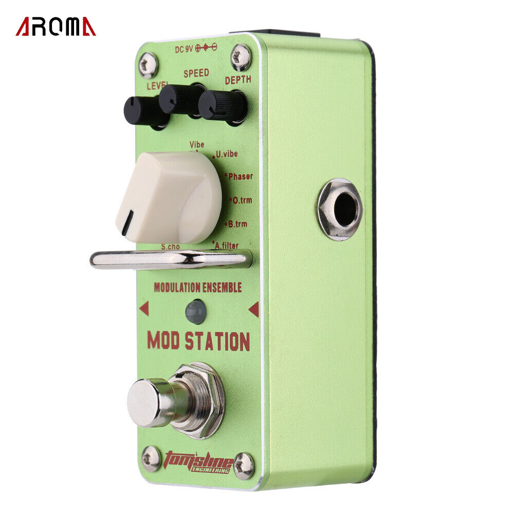 AROMA Mod Station Modulation Electric Guitar Effect Pedal Analog Flanger Vibatio