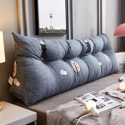 Rückenpolster dreieckiger Keil Lesekissen weiches Kopfteil für Tagesbett Kissen - Bild 35 von 45