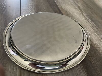 Cartier Pewter Serving Tray, Vintage, Unique With An IBM