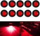 10Pcs 12V Car Truck Lorry Round LED Bullet Button Side Mini Marker Lights Lamp