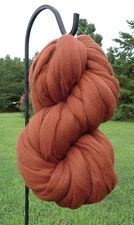 Wool Roving, Chestnut Brown Wool Roving, Spin into Yarn Needle & Wet Felt Craft 