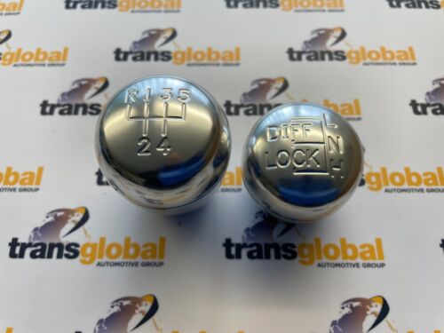 Range Rover Classic Polished Aluminium Silver Gear Knob Set (LT77 Gearbox only) - Picture 1 of 2