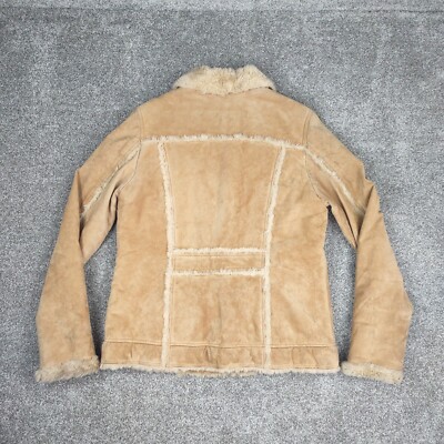 ジャケット・アウター WILSONS LEATHER 70s Suede Leather Jacket Vtg Wilsons Leather Jacket Womens Tan Shearling Suede Lined 70s