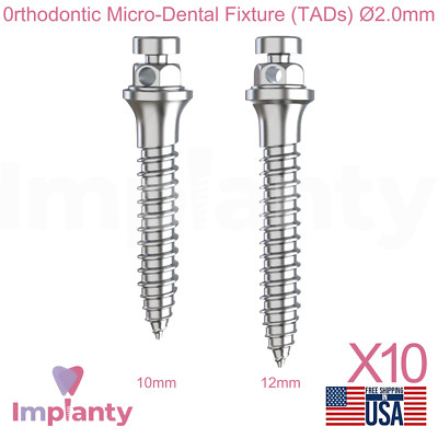 Dental Cross Head Orthodontic Micro Implant TADS – 6.0mm Titanium Mini Screw (Grade 5)