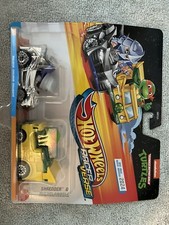 2024 Hot Wheels Racer Verse TMNT MICHAELANGELO  SHREDDER Exclusive 2 Pack   