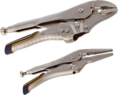 Irwin Schraubstock-Griff T77T 2 Stück Schnellspanner gebogene Backe und lange Nase Verriegelung J...