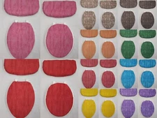 Color Wave Toilet Seat Lid & Tank Cover Set