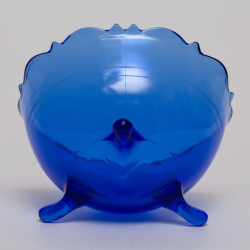 LE Smith Mt. Pleasant Cobalt Blue 3 Toed Glass Bowl 2 7/8" Vintage 1925-1934 - Picture 6 of 6