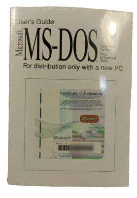 Microsoft MS-DOS User Guide, Authentic CD Key Mainframe Collection NEW & SEALED