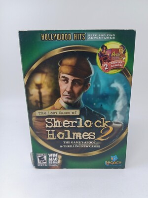 Lost Cases of Sherlock Holmes 2 PC CD Game Hidden Object w/ Bonus Games Legacy