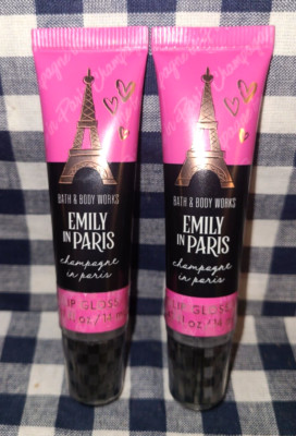 NEW 2-Pack Champagne In Paris EMILY IN PARIS Lip Gloss SEALED Bath & Body Works