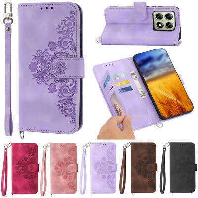 Flip Gemustert PU Leder SchutzHülle Handy Case Cover Bumper Tasche Etui Wallet E
