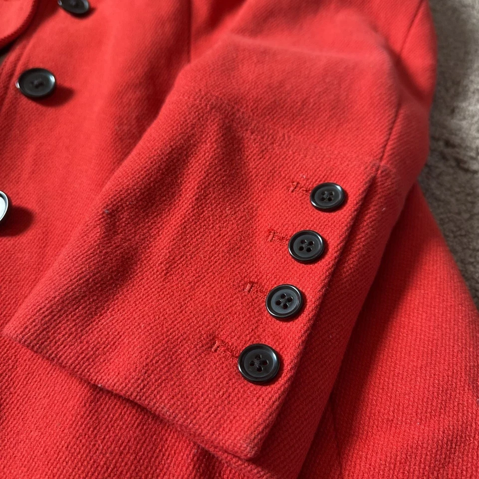 Abrigo de día para dama de doble tela J.Crew en lana roja con forro aislante Foto 3 de 4