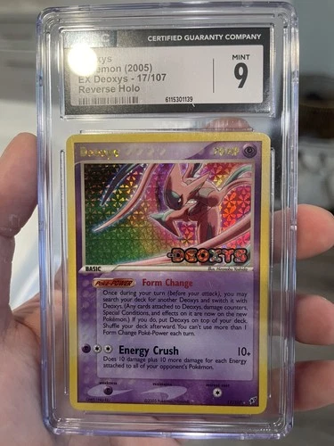 CGC 9 Deoxys 2005 EX Deoxys 17/107 Reverse Holo Stamped Pokemon attack forme