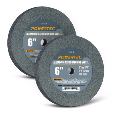 Bench Grinder Wheel 6 Inch 100 Grit, Aluminum Oxide Grinding Wheel for Bench ...