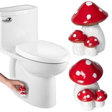 Mushroom Toilet Bolt Covers Decorative Toilet Screw Cover Caps Mushroom Bathr...