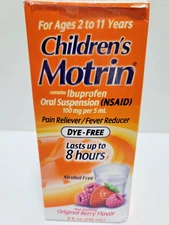 Children's Motrin -Ibuprofen 100mg Original Berry -8 Oz Ea. - EXP 02/2028