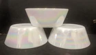 3 Old Federal Glass Moonglow Opalescent Iridescent 5" Cereal Chili Bowls Bowl