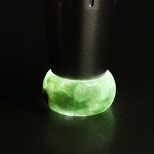 Size 9 Certified Grade A 100 Natural Green Jade Jadeite Ring Burma Jade 02439