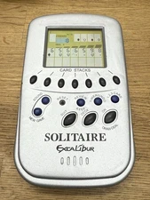 Excalibur SOLITAIRE Executive Electronic Handheld Game 370 Vintage Working  READ