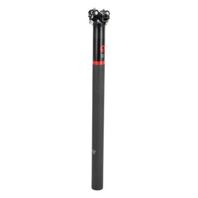 Fahrrad Sattelstütze Verstellung Sattelrohr matt rot 31,6 x 450 mm Kohlefaser