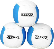 Lunar Juggling Balls - Set of 3 , Professional UV Reactive, 6-Panel Balls, Synt