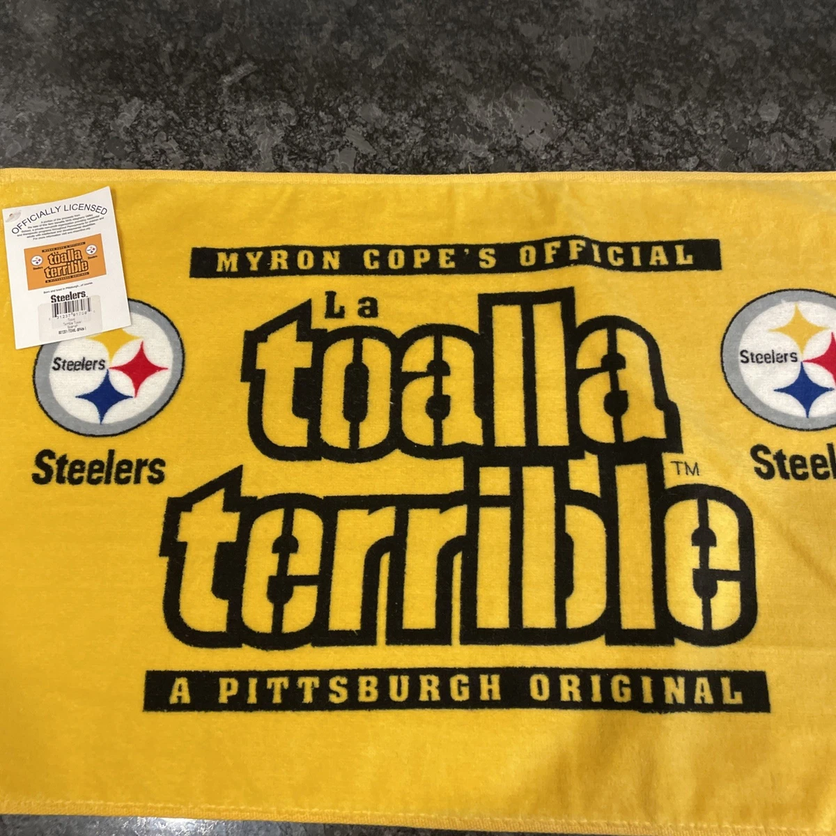 Pittsburgh Steelers Toddler Terrible Towel AND A Pittsburgh Steelers Toddler Terrible Towel Bib BOTH NEW