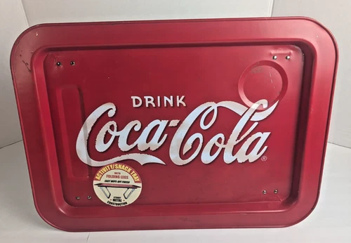 Vintage  1980s-90s Coca-Cola Metal folding snack/TV Tray