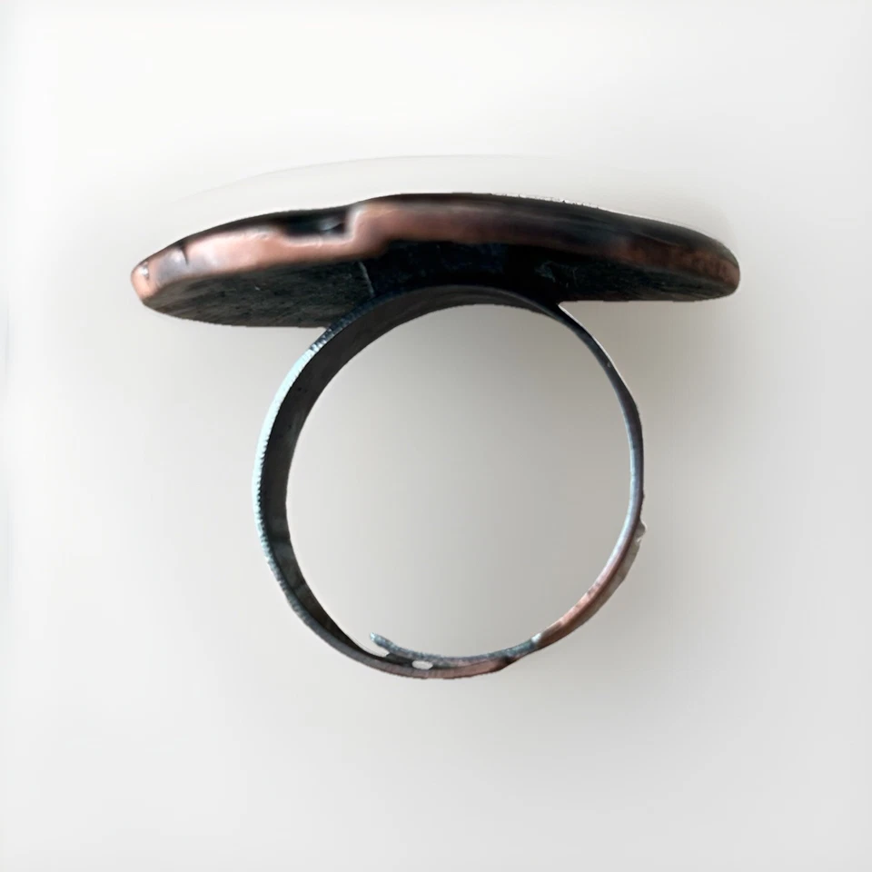 Jolie Bague En Cuivre Émaillé - Photo 2/4