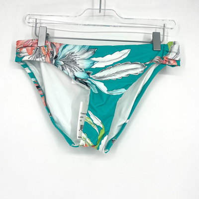 Trina Turk Swim Suit Bottoms Womens 12 Blue Floral Hawaiian Tropical Resort