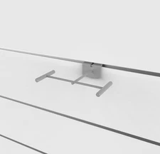 Slatwall Shoe Display– H Shape, Silver Frost Finish 6 PCS UDIZINE SKU:SW1100SP