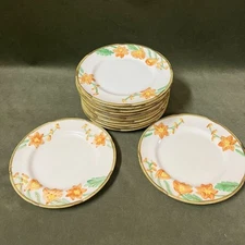 Vintage 1942 Delphinium Orange Luncheon/Salad Plate 9" by Metlox-Poppytrail CA