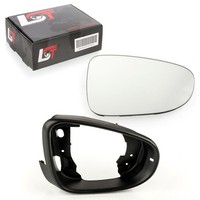 Spiegelglas Blendring Set Rechts Beheizbar Konvex Elektrisch FüR VW Touran 1T3