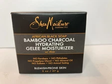 Shea Moisture African Black Soap Bamboo Charcoal Gelee Skin Moisturizer  2 oz