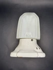 Antique Craftsman Porcelain Milk Glass Shade Bathroom Wall Lamp Light Fixture