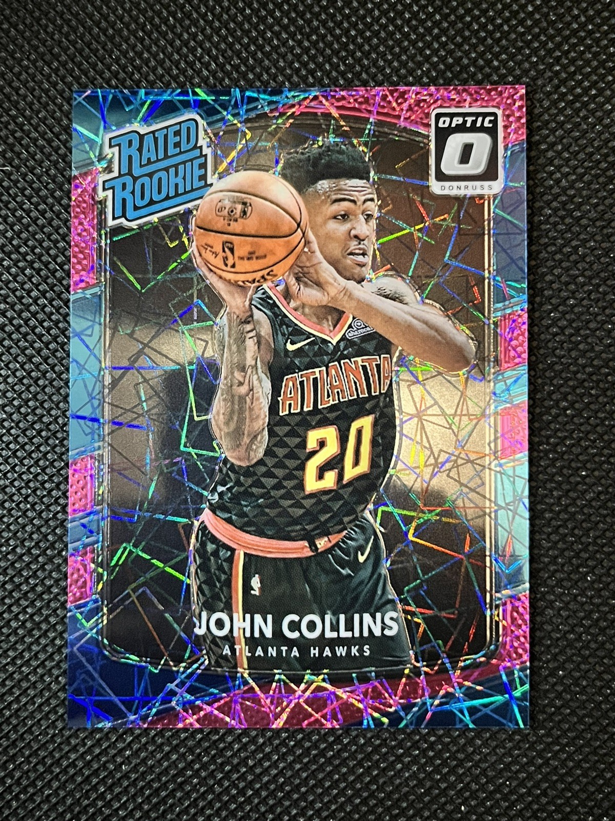 John Collins 2017-18 Panini Donruss Optic Rated Rookie Pink Velocity 43/79