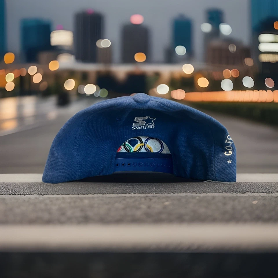 Gorra ajustable azul vintage Team USA Olympics Go For Gold Starter Snapback Foto 3 de 4