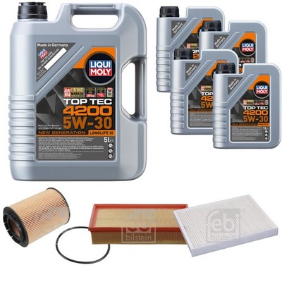 FEBI BILSTEIN Inspektionspaket 9L Liqui Moly Top Tec 4200 5W-30 für VW Multivan