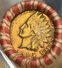 Unsearched Old Wheat Penny Roll Vintage Cents- Hi Grade BU 1905 Indian Head Cent