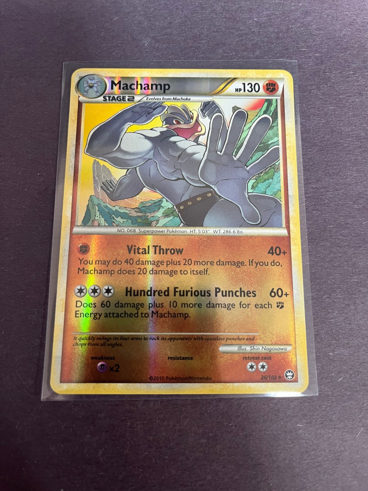 Machamp 26/102 Triumphant Reverse Holo Rare Pokemon Card